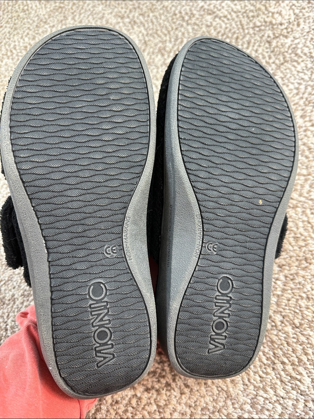 Vionic Black Plush Slide Slippers - Picture 4 of 5